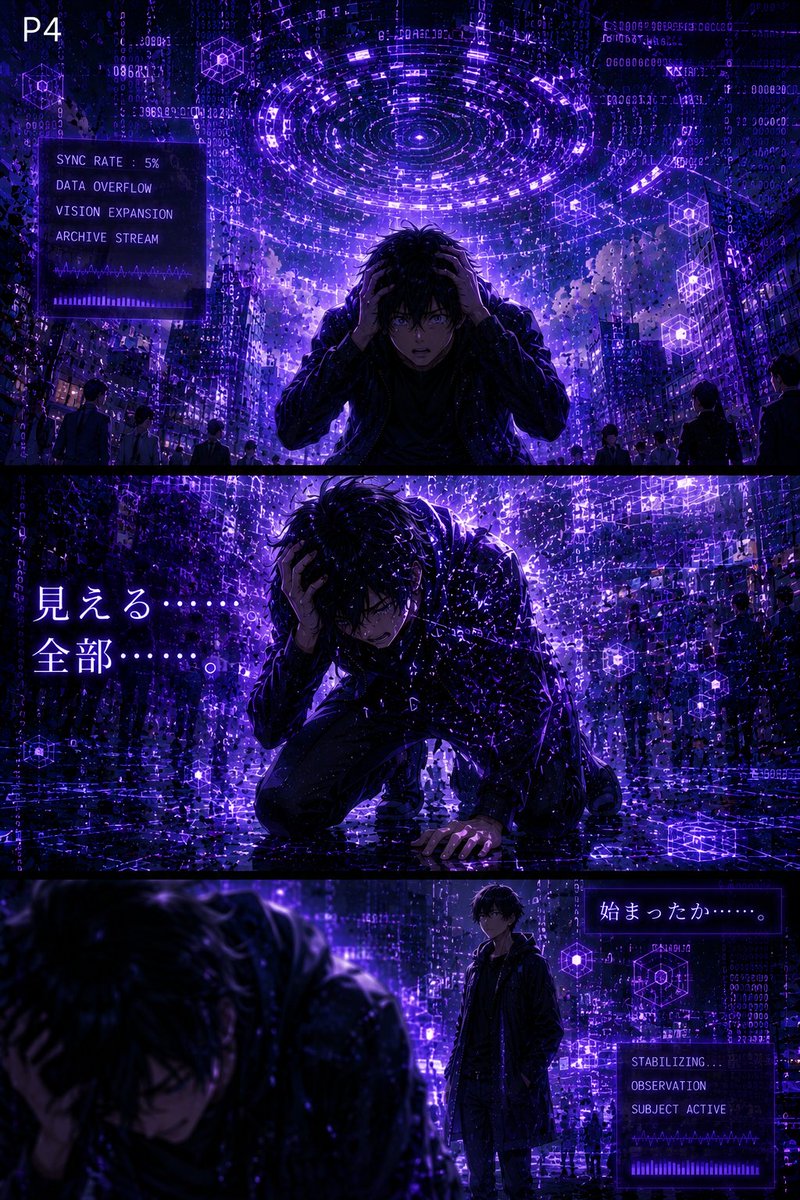 dr_coro111's tweet photo. CODE AWAKENING
第4章:覚醒編
第10話「覚醒」 03 04
#オリジナル漫画 #創作漫画 #SF漫画 #サイバーパンク
#CODEAWAKENING #コードアウェイクニング
#続きが気になる #世界観がすごい
#この世界は何でできている #現実とは何か
#バグった世界 #仮想現実 https://t.co/ObieFQy1Ld