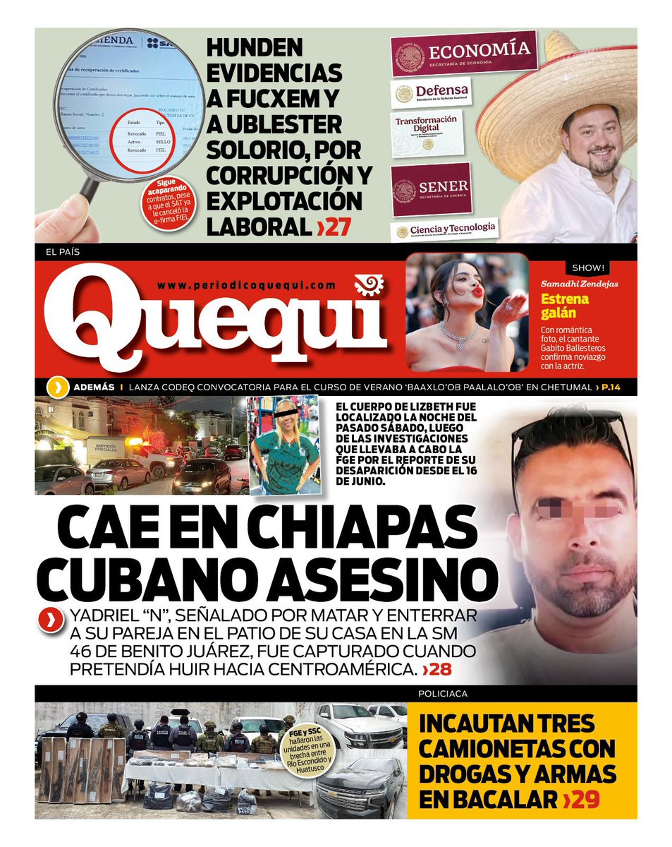 PeriodicoQuequi's tweet photo. ☕ Arranca tu día bien informado
📰 Portadas de HOY | #Quequi
📅 Jueves 09 de julio de 2026
🌐 https://t.co/LSBRNtFLu3 https://t.co/8isjWW47jK