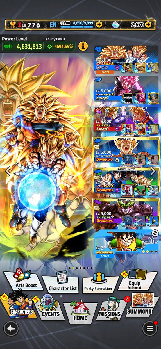 Bamo_20's tweet photo. Contender for best team in the game? Either that or instead of the hybrids YEL Goku Black https://t.co/lVnDtUNEiB
