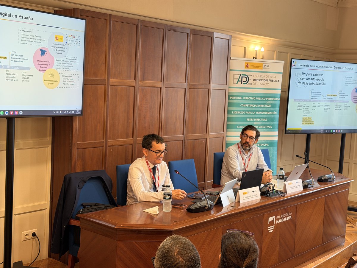 INAP_ES's tweet photo. 🏛️ La 2.ª jornada del XVIII Encuentro #INAP–@UIMP ha profundizado en las capacidades del Estado digital
💡Resiliencia, ciberseguridad, soberanía tecnológica y accesibilidad: claves para garantizar servicios públicos confiables
🗣️Además: lenguaje, sesgos y toma de decisiones https://t.co/E7py7A5h0V