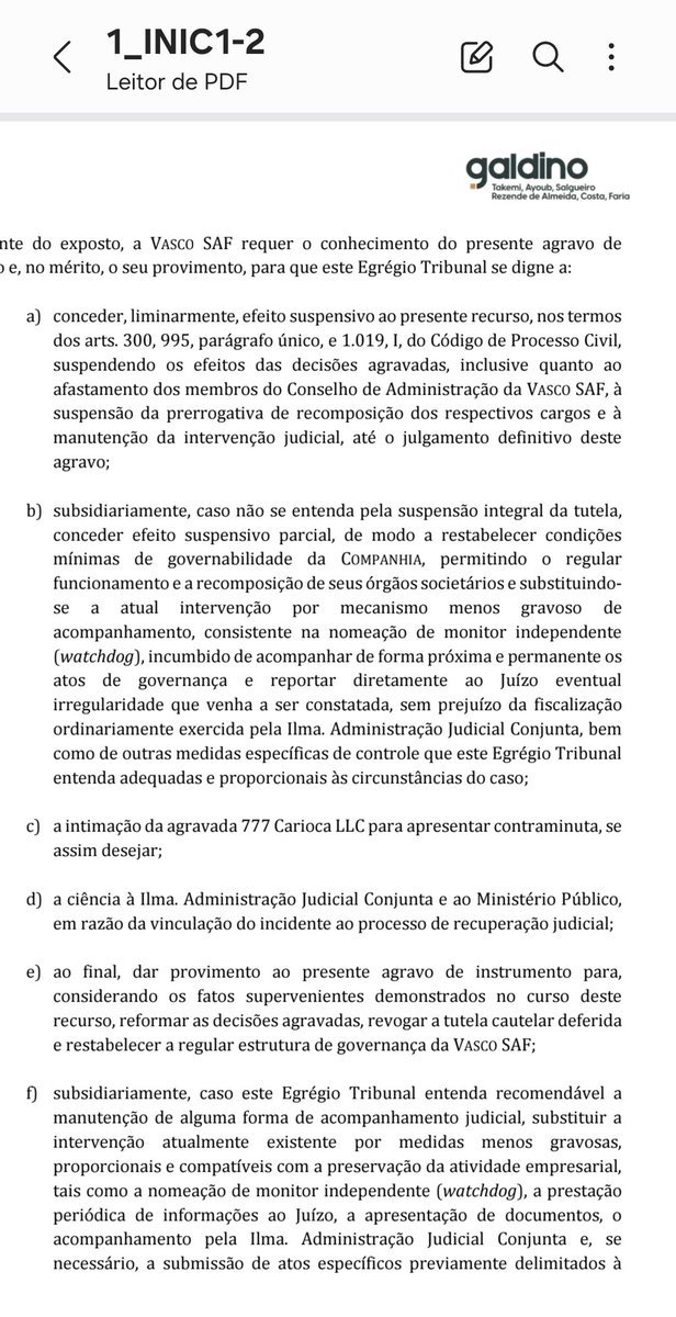 JAmerico1969's tweet photo. Novo agravo interposto pelo Vasco Saf, desta feita por outro escritório. Não custa lembrar que o agravo anterior continua pendente de julgamento https://t.co/0fPvofQPfy