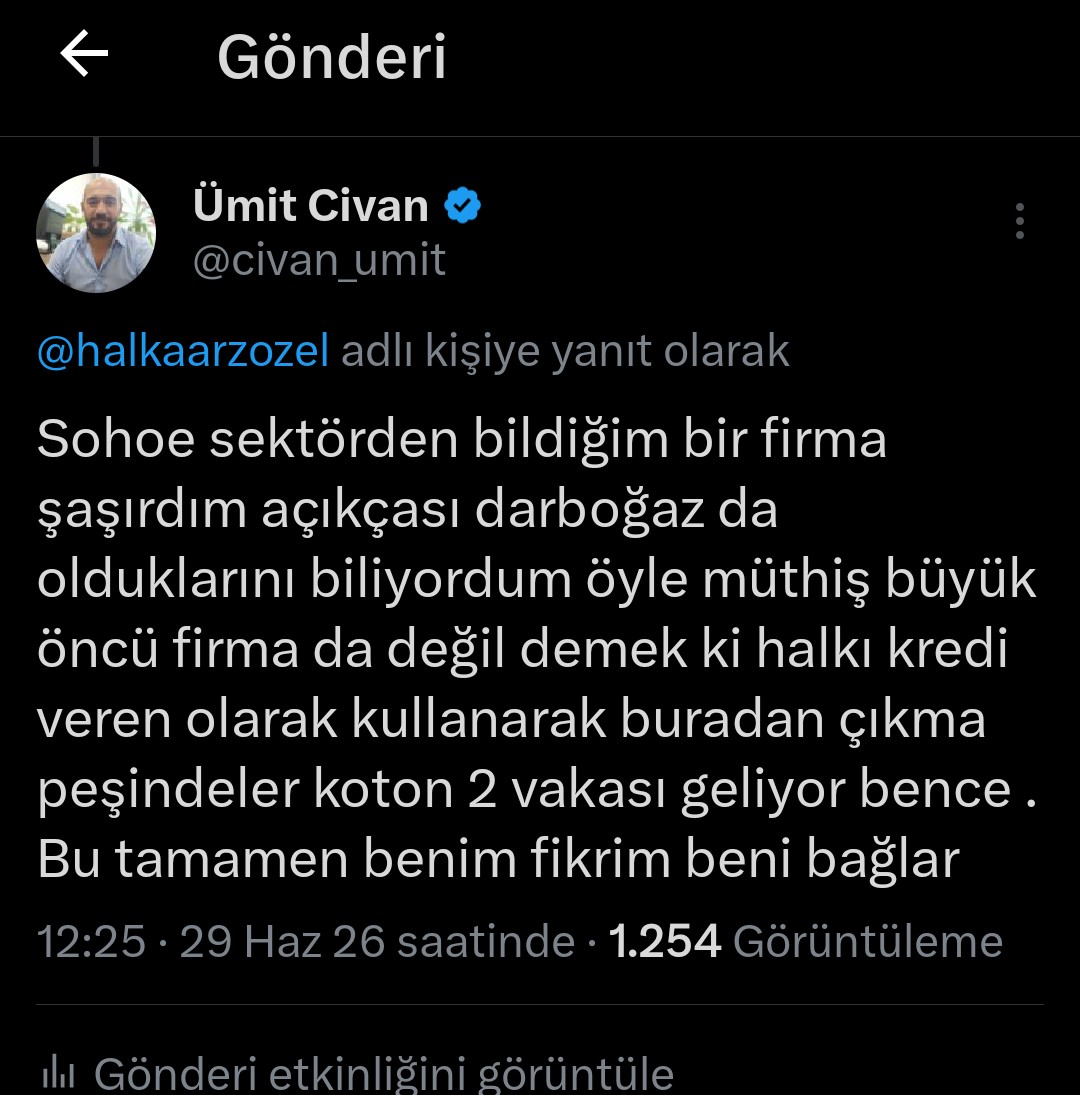 civan_umit's tweet photo. @finansalozgur94 Demiştim  şaşırtmadı geçmiş olsun https://t.co/VYTMQCZu82