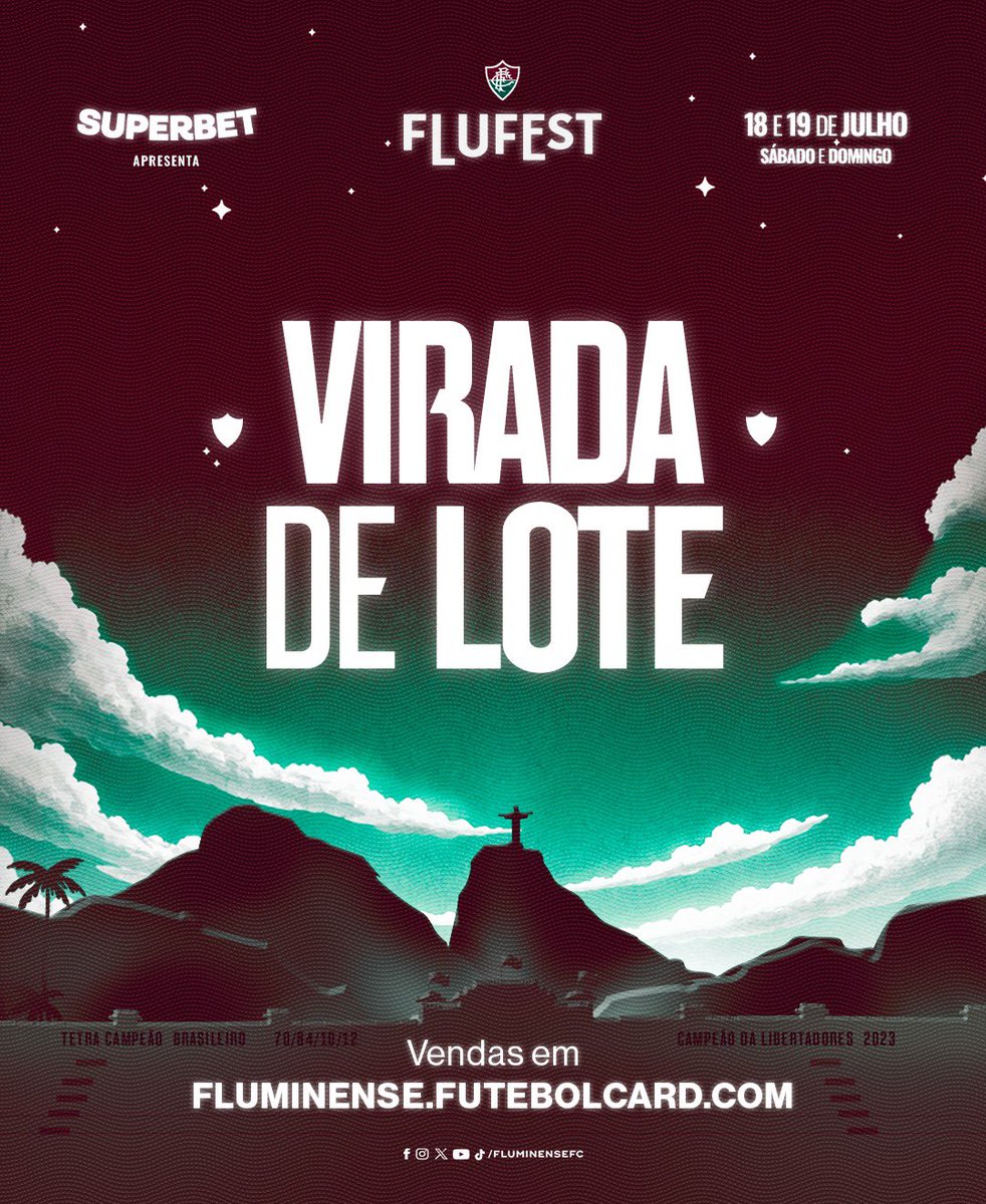 Xeremmemes's tweet photo. DEPOIS DA VIRADA POR 6x1 ONTEM, PODE TER OUTRA VIRADA MUITO PRÓXIMA 

Virada de lote da flufest nos dias 18 e 19 de julho!

Além do show de Savarino, John Kennedy e Cano ontem, vai ter
SHOW DO RET, YAN, FERRUGEM E MUITO MAIS. https://t.co/ydf6zAq3kq