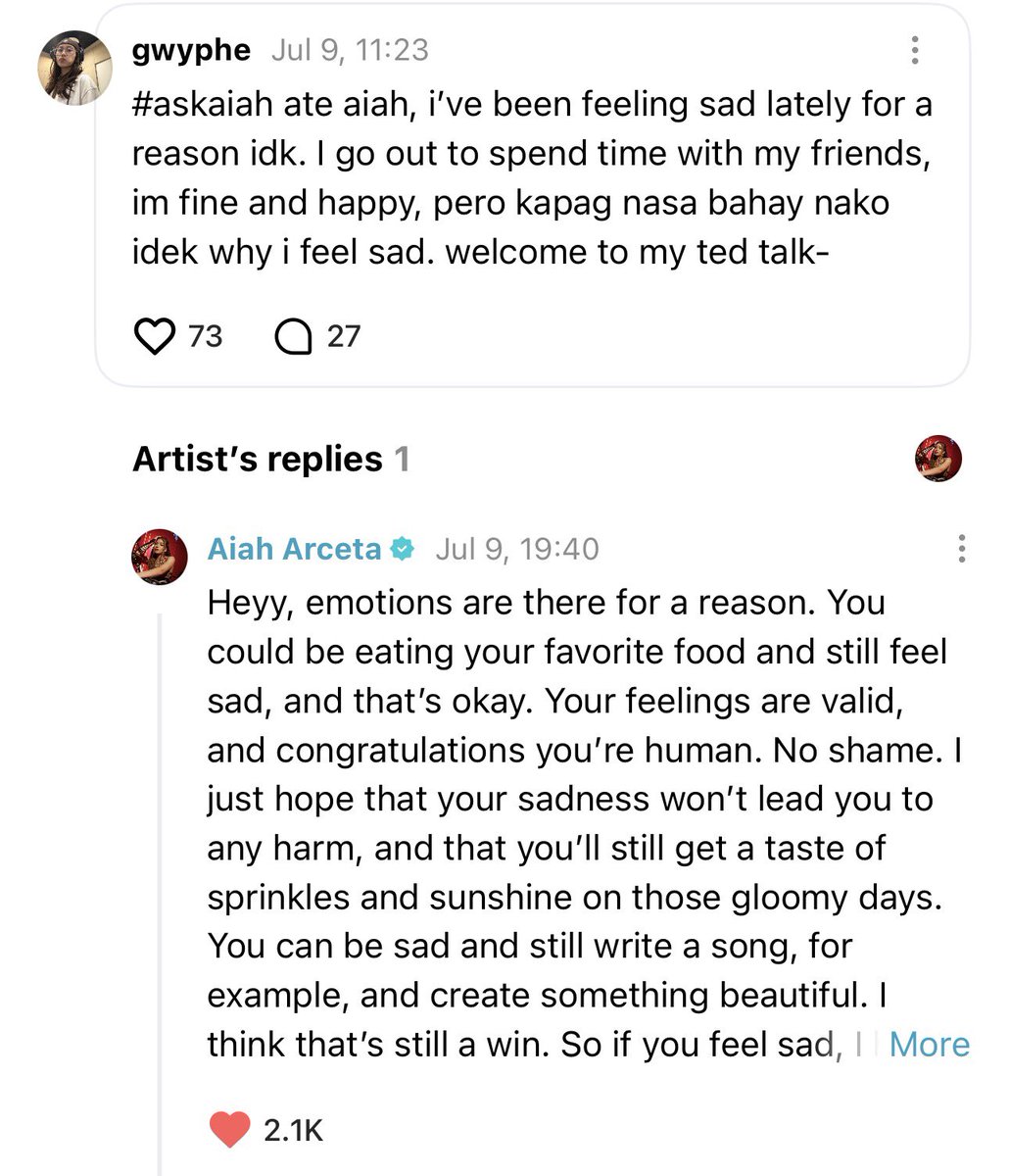nearorfarrr's tweet photo. how can you not love aiah? she has a gift for saying exactly what someone needs to hear and reminds you that sometimes, the softest words leave the deepest impact.🥹🤍 https://t.co/bvvG71syGd