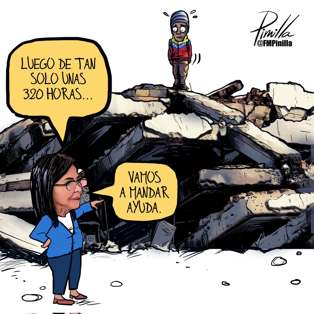 FMPinilla's tweet photo. Ayuda oficial...
•
Caricatura para @elnacionalweb 
•
#caricatura #cartoon #venezuela🇻🇪 #venezolanos #terr https://t.co/fOGPidOQ4V