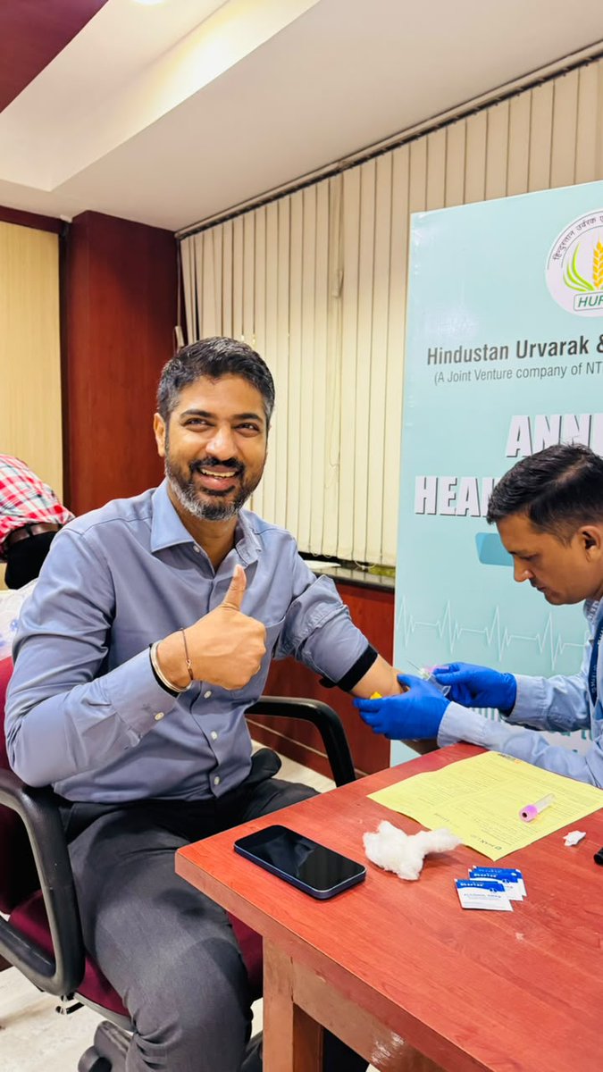 HURL_INDIA's tweet photo. Leading by example, the Dr. S.P. Mohanty, Managing Director of HURL participated in and led today's Annual Health Check-up initiative, reinforcing the organization's commitment to employee health and well-being.

The annual health check-up, conducted on 9 July 2026, witnessed enthusiastic participation from employees, reflecting HURL's strong focus on preventive healthcare and creating a healthy workplace culture.

Health is our greatest asset, and together we build a healthier HURL.

#HURL #AnnualHealthCheckup #EmployeeWellbeing #HealthyWorkplace #PreventiveHealthcare #HealthFirst #Leadership #WorkplaceWellness #हरएककामदेशकेनाम