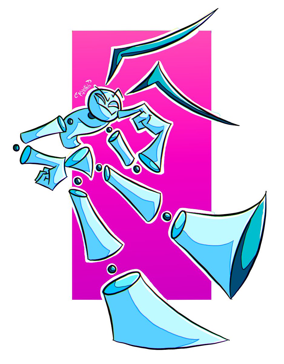 AshFails1's tweet photo. Honestly, I just wanted to draw something for Scrappernapper's first Artfight, and Ellipse seemed fun to draw. If you couldn't tell from my own art/ oc's, I love characters with random floating bits or even just making random bits on bobs float.

#art #artfight #artfight2026 https://t.co/HgyTjcvnZi