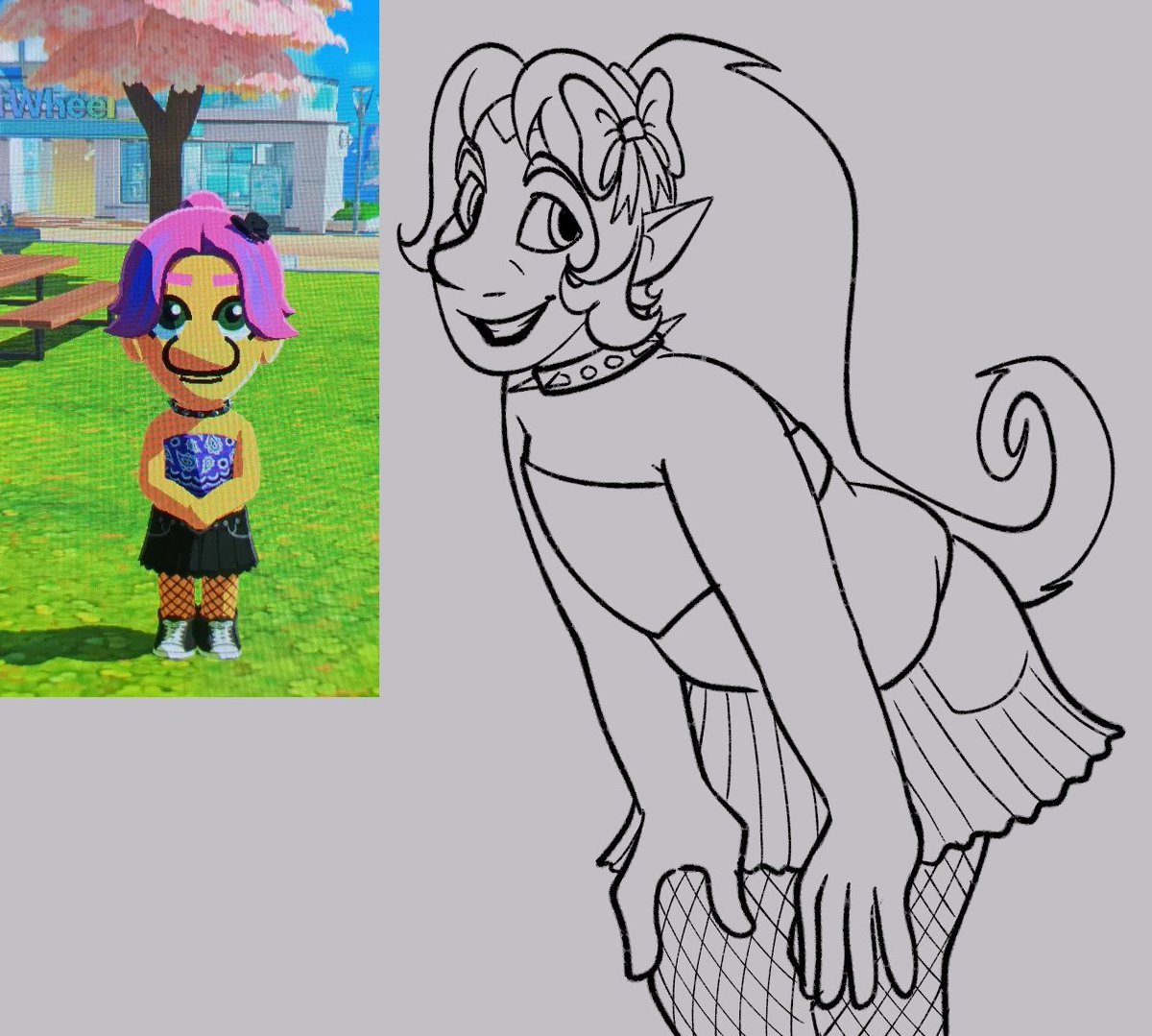 crazy_echidna_'s tweet photo. The outfits in tomodachi life kill me and I had put him in this and wanted to scream cry he's so cute 😭 https://t.co/tfcEsONR2d