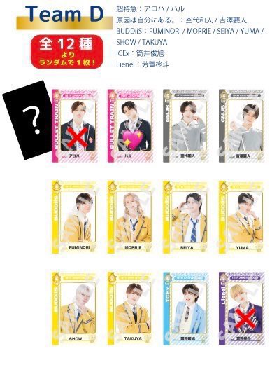 rysh_os's tweet photo. エビライ グッズ 交換 仮約束

TeamD チームD
【求】ハル

【譲】杢代和人/吉澤要人
FUMINORI/MORRIE/SEIYA/YUMA
SHOW/TAKUYA

❌アロハ、芳賀柊斗

8/15現地にて手渡し（優先）又は郵送可能です。関西での手渡しも可能です。

お心当たりのある方はご連絡お待ちしております。 https://t.co/5gg5vh2Dab