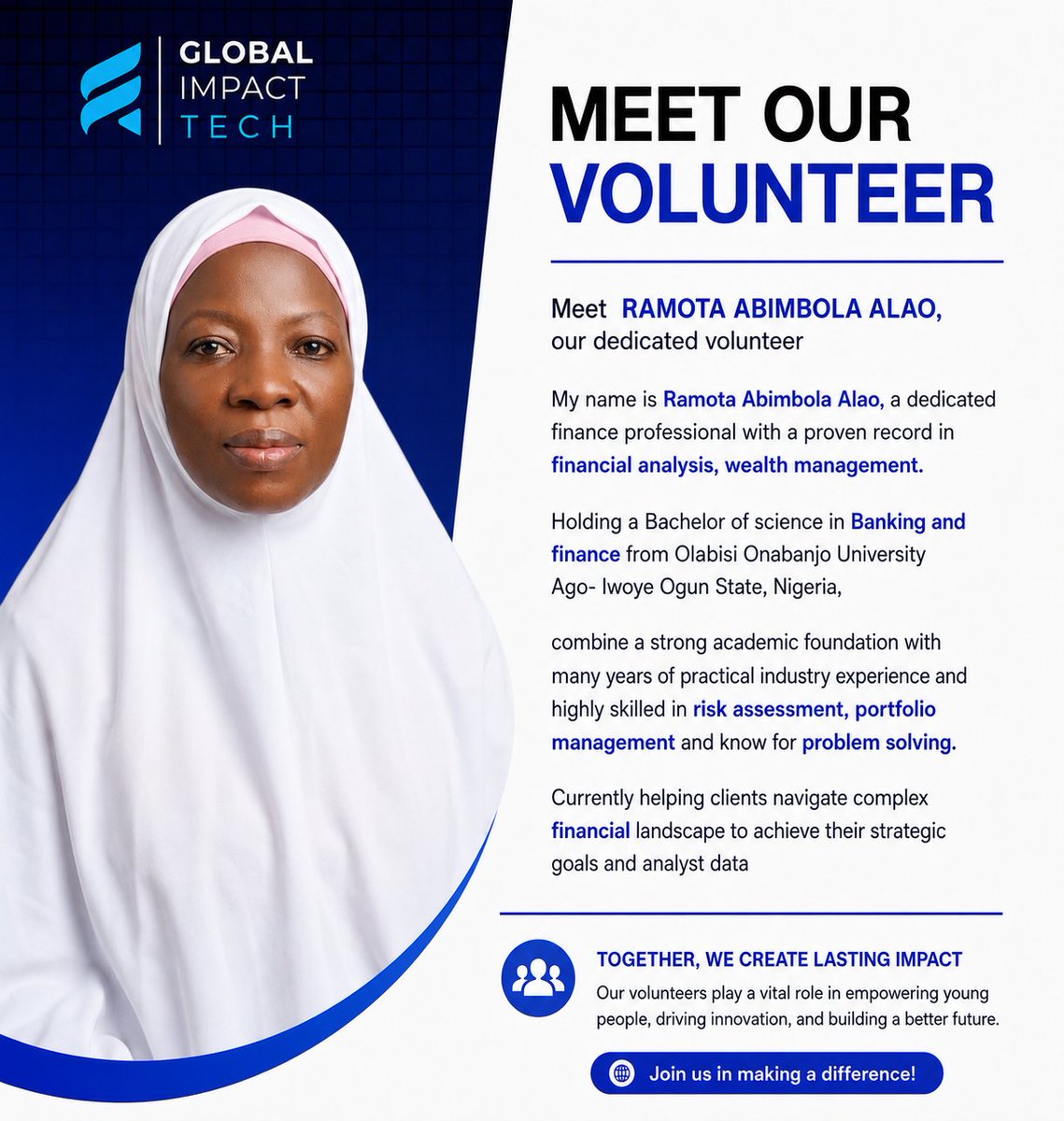 gimpacttech's tweet photo. To Our Amazing Volunteers,

Your passion, commitment, and willingness to serve are the driving force behind Global Impact Tech.
 
Thank you for believing in our vision and choosing to make a difference. We are proud to have you 

Together, we inspire. empower. we create impact. https://t.co/9BTM6m72oi
