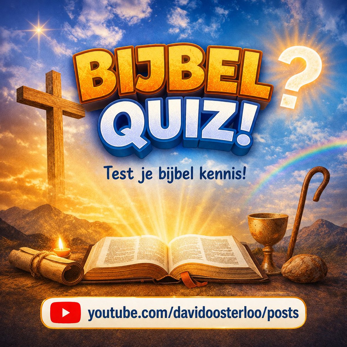 DavidOosterloo's tweet photo. Wil jij je #bijbel kennis testen? Doe mee met de #bijbelquiz op mijn #YouTube kanaal. Vragen uit het oude testement en het nieuwe testament. Soms moeilijke vragen, soms makkelijke, van alles wat. Doe mee! #christelijk #bijbeltrivia #vragen #quiz #trivia
https://t.co/3R41zm1wce https://t.co/5CBMgcRz2T
