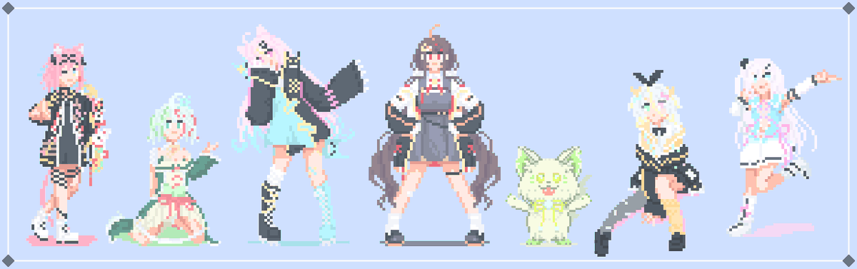 botti_inu4693's tweet photo. 3期生揃いました！
 #ぶいぱいドット絵部 https://t.co/qBuC7jhnj5