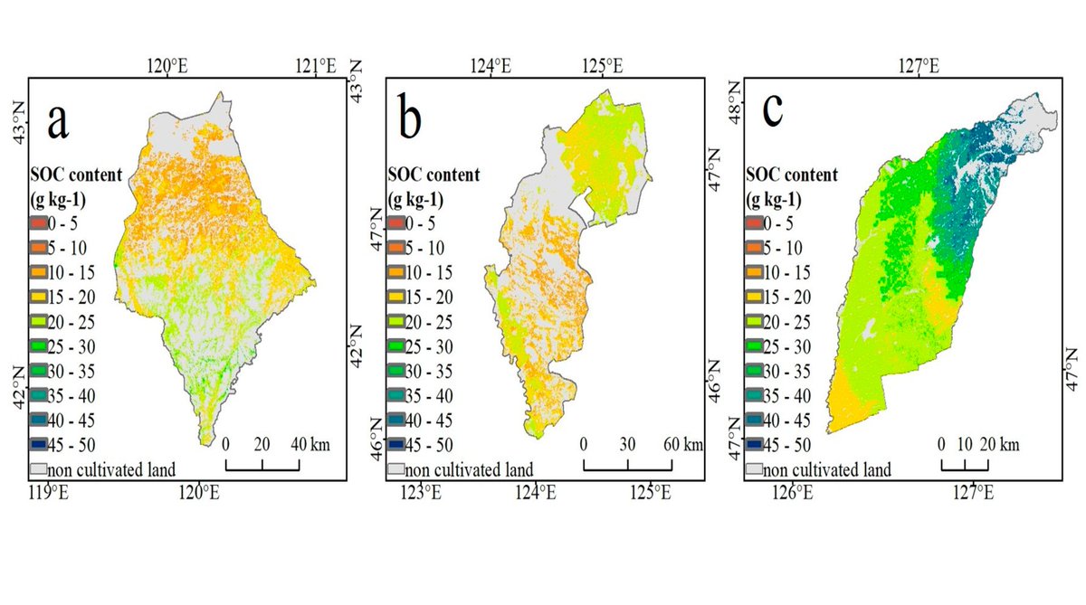 RemoteSens_MDPI's tweet photo. 👋👋 Identifying Optimal Variables to Predict #Soil #Organic #Carbon in Sandy, Saline, and Black Soil Regions: Remote Sensing, #Terrain, or #Climate Factors?

✍️ Liping Wang et al.
🔗 https://t.co/KdtC9Ioei7 https://t.co/F2EyDAl1Dz