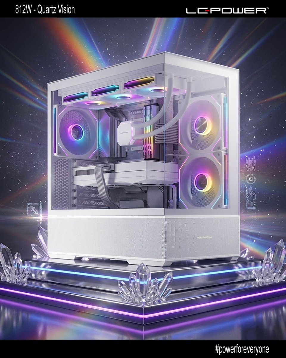 lcpower_germany's tweet photo. Dein Traum-PC mit unserem 812W! 🤩
Mehr Infos zum 812W Quartz Vision findest Du hier:
➡ https://t.co/4E3ZhkUe2E
#lcpower #powerforeveryone #gamingcase #gamingpc #gamingsetup #setupinspo #aesthetic #argb #GamerLife #GamingCommunity #Vision https://t.co/3TL5i6gUaP