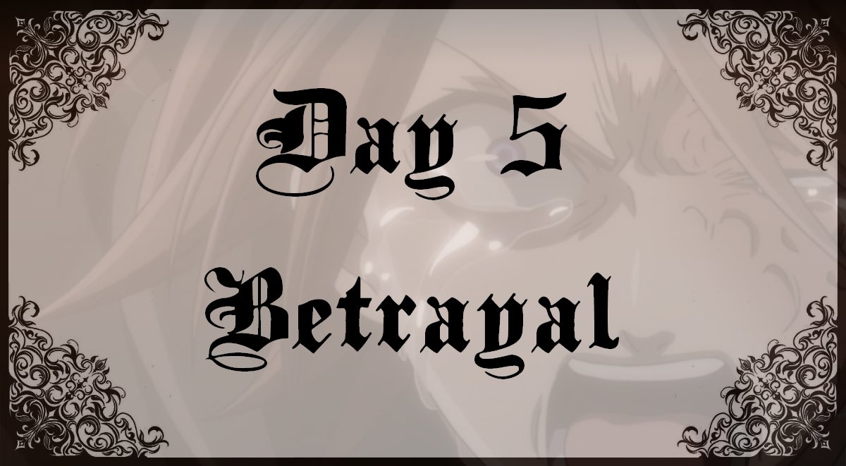 blackbutlerweek's tweet photo. #blackbutlerweek
Day 5: Betrayal is here!
I'll be retweeting all your works today! Don't forget to check out the guidelines in pinned post! https://t.co/yV4tpUip70