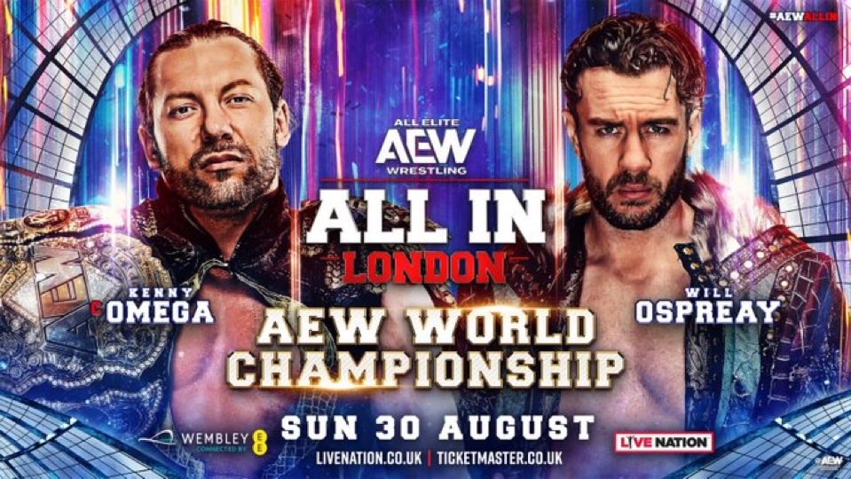 lilyfnrose's tweet photo. I still can’t believe that this is somehow Kenny’s first singles bout on one of the big uk PPVs, anyway he retains at Wembley #notflinching https://t.co/w60EnDSALK