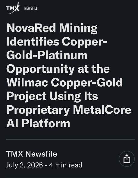 rodrigofrota4's tweet photo. Anglo Americanβs copper strategy says a lot about where mining capital is heading
The company is built across copper, iron ore, PGMs, diamonds, nickel, and coal, but copper stands out because it connects directly to electrification, renewables, transmission lines, transformers, EVs, and infrastructure
That is the metal with the cleanest long-term demand story
Iron ore follows steel and construction cycles
Diamonds follow luxury demand
PGMs follow auto and industrial use
Copper connects into almost every major future-facing theme at once
That is why $NRED / $NREDF belongs in the conversation
Copper-gold exploration
Wilmac in BC
North American critical minerals
MetalCore AI exploration technology
A discovery-stage story tied to the same copper demand cycle the majors keep highlighting
When the biggest miners keep putting copper in the center, the earlier-stage copper names deserve attention too
No promises, just observations