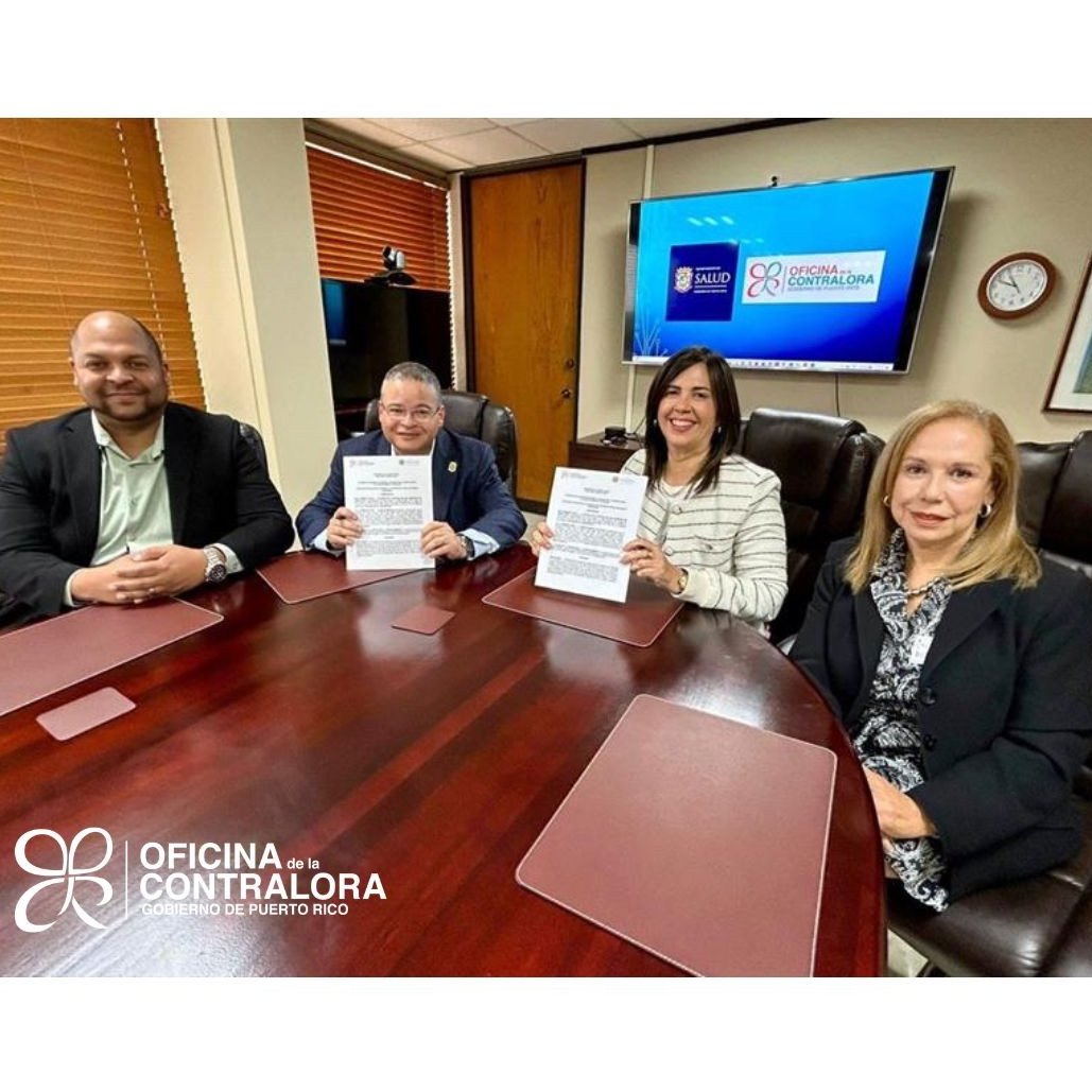 ocpronline's tweet photo. La @ocpronline , Lcda. Carmen A. Vega Fournier, CPA, y el secretario de @desaludpr , Dr. Víctor M. Ramos Otero, firmaron un Memorando de Entendimiento para fortalecer el intercambio seguro de información del Registro Demográfico en apoyo a los procesos de auditoría.
#ocprinforma https://t.co/kJobNUN0Aa