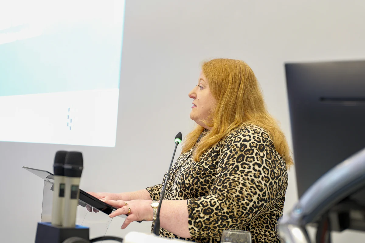 Justice Minister Naomi Long pictured speaking at launch of the revised Code of Practice to the Mental Health (NI) Order 1986.