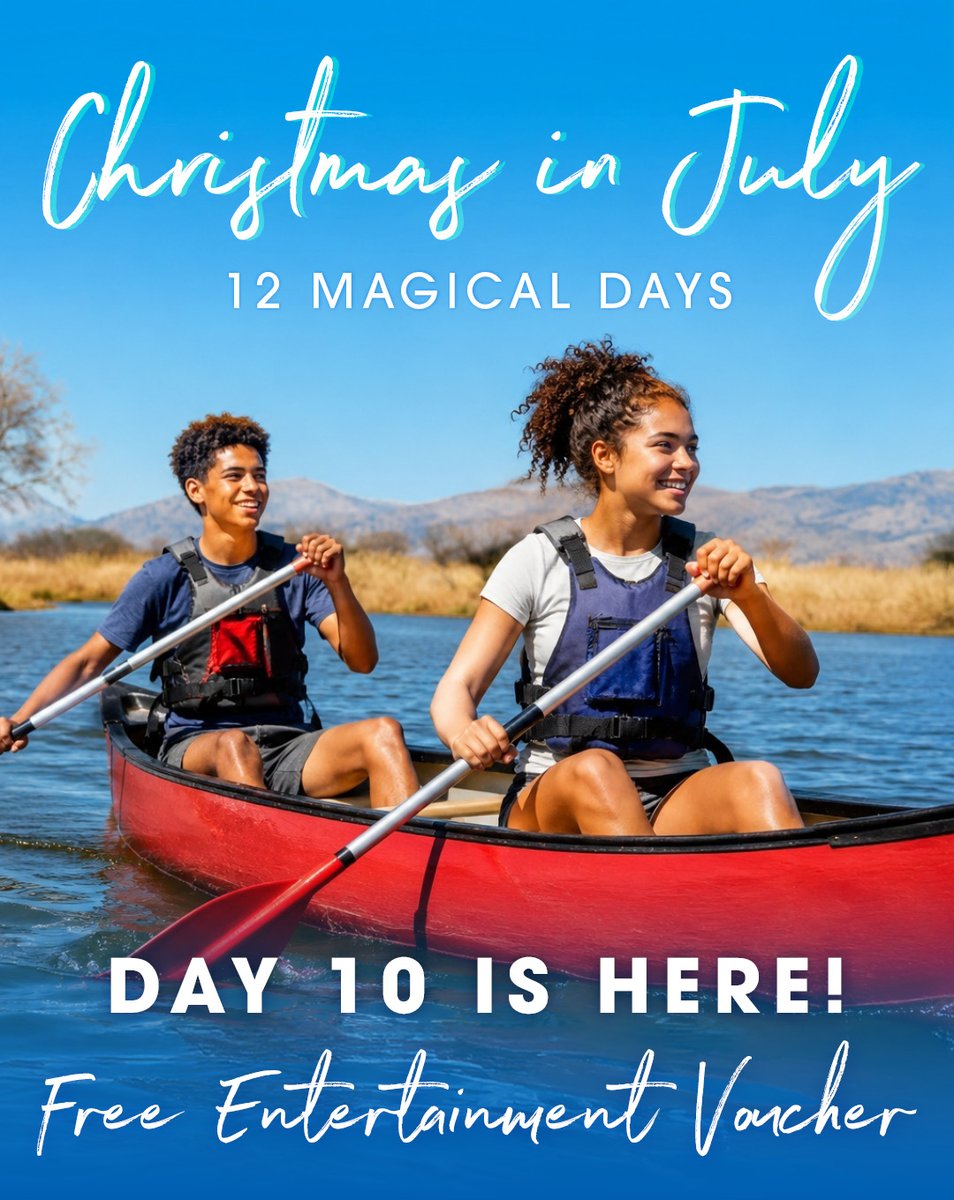First_Group_ZA's tweet photo. Day 10 of Christmas in July is here 🎄
Book today and receive a free entertainment voucher at select destinations,including Magalies Park, La Montagne, Qwantani, Breakers and La Côte d’Azur.
Book now: https://t.co/6BXJHdqU7p
Ts & Cs apply.
#ChristmasInJuly #FirstGroup https://t.co/jlS8hKlbx6