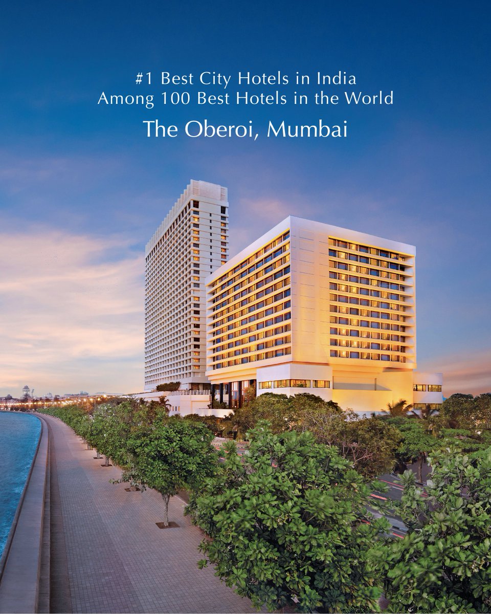 OberoiHotels's tweet photo. We are delighted to share that our hotels and resorts have been recognised in the Travel + Leisure World’s Best Awards 2026.

Among the 100 Best Hotels in the World
• The Oberoi Amarvilas, Agra
• The Oberoi, Mumbai

Best Resorts in India
• No. 1 The Oberoi Amarvilas, Agra
• No. 4 The Oberoi Rajvilas, Jaipur

Best City Hotels in India
• No. 1 The Oberoi, Mumbai
• No. 4 The Oberoi, New Delhi

We remain deeply grateful to our guests for their continued trust and to our colleagues for their unwavering dedication to creating exceptional experiences.

#OberoiHotelsAndResorts #TravelAndLeisure #WorldsBestAwards2026