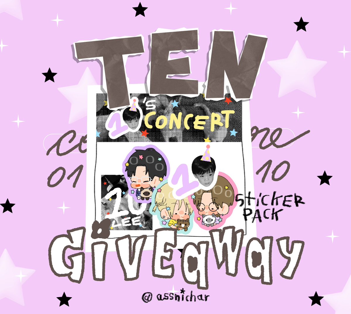 AssNichar's tweet photo. 𐙚 pls kindly rt 🐈‍⬛💜

˚₊‧꒰ა  giveaway for 10vely  ໒꒱ ₊˚
💌 sticker pack 

꒰ ✿ ꒱  date : 18 july 2026
꒰ ✿ ꒱  location : bitec live
꒰ ✿ ꒱  time : tba

#TENCORE0110iscalling
#TENCORE0110Concert https://t.co/Ymqkdpi6AL