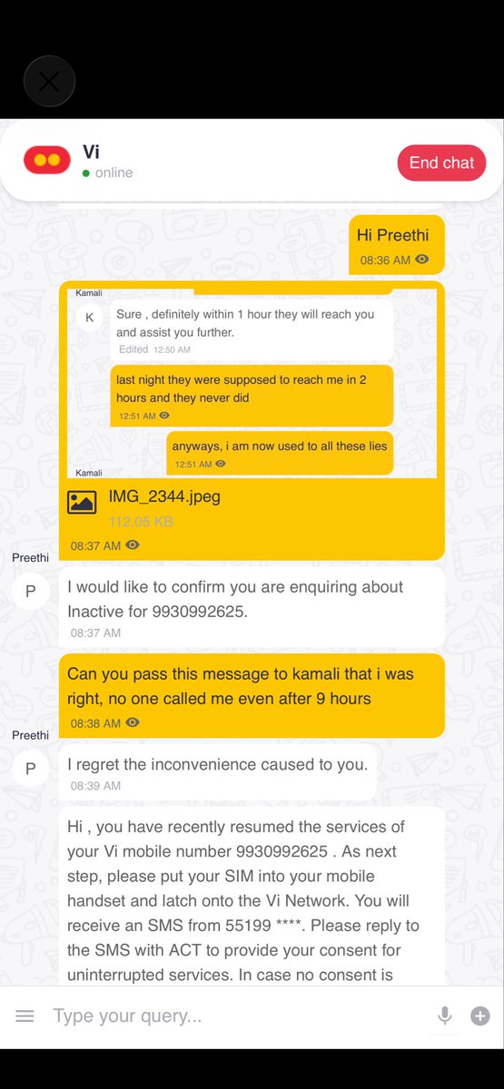UnitechShayari's tweet photo. @ViCustomerCare preeti has no idea about kamali’s commitment. Preeti just knows copy paste https://t.co/YQZ7Px2h0O