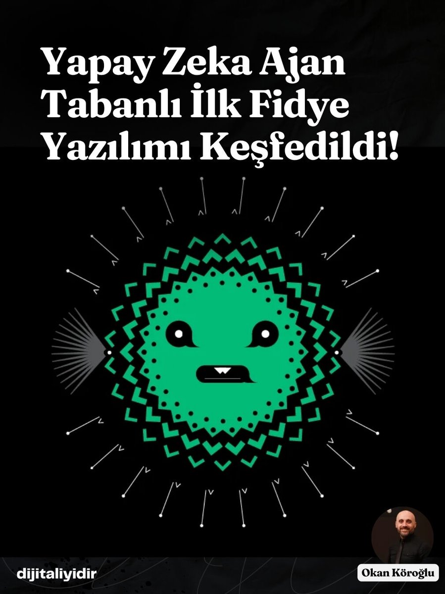 dijitaliyidir's tweet photo. Yapay zekâ ajanı JadePuffer fidye yazılımı kodladı! Basit talimatla ransomware üretti ⚠️🤖 #JadePuffer #SiberGüvenlik #Dijitaliyidir https://t.co/uuYfzfWrMv