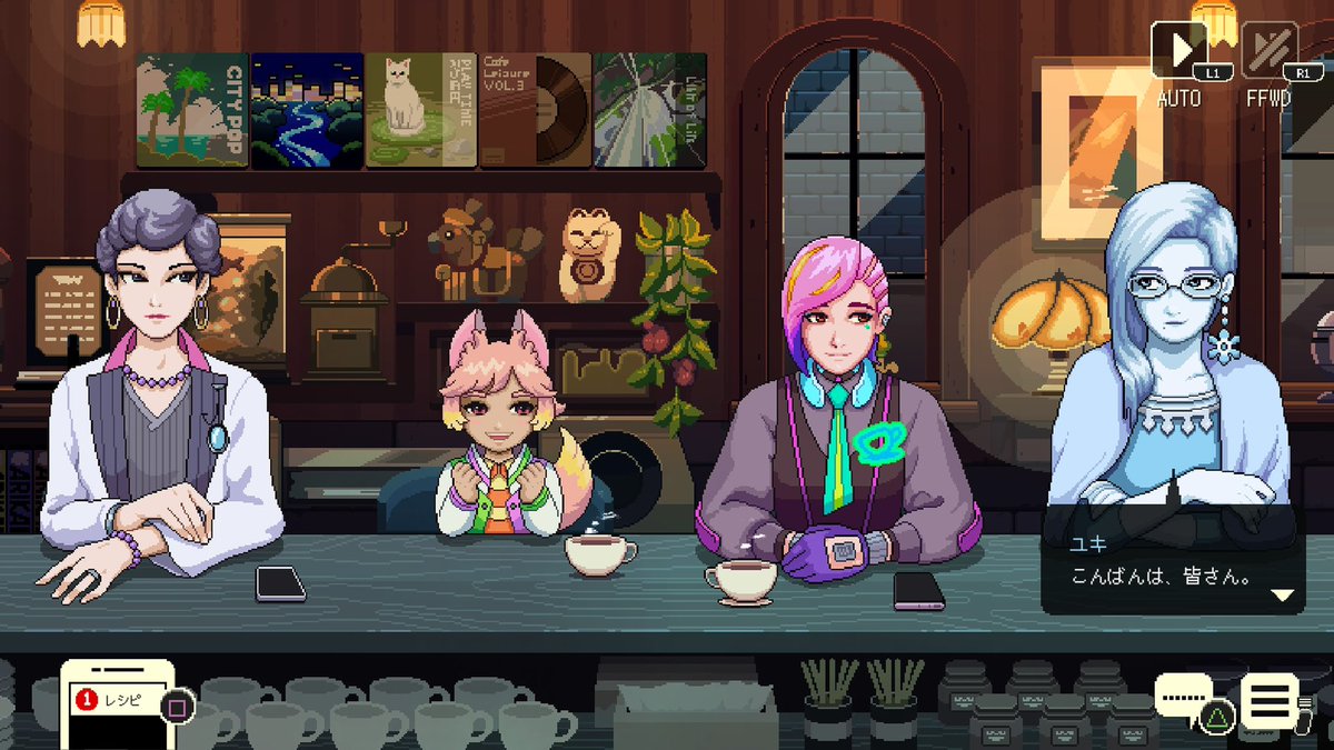 RVmaiko's tweet photo. 『コーヒートーク トーキョー』あまりにも子持ちのママに刺さる話が多すぎて、とってもしみるぅぅ！！東京×お盆というテーマは雰囲気も最高だったぁぁ！！
ゲーム部分では、アイスが作れることでメニューの幅も広がって、見た目もさらに楽しくて良い('ω'* ) https://t.co/SCG4bThlAX