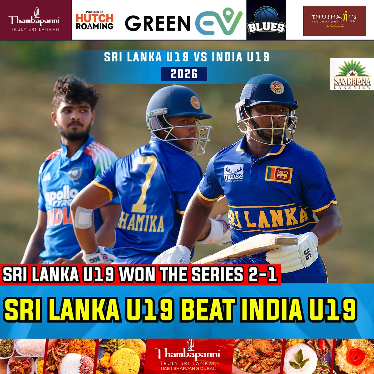 DanuskaAravinda's tweet photo. 3rd 50 Over : 🇱🇰 Sri Lanka U19 beat India U19 and won the Series 2-1
#sportspavilionlk #danushkaaravinda #SLU19 #INDU19 #fypシ゚viralシfypシ゚ https://t.co/1FLnjWPHZe