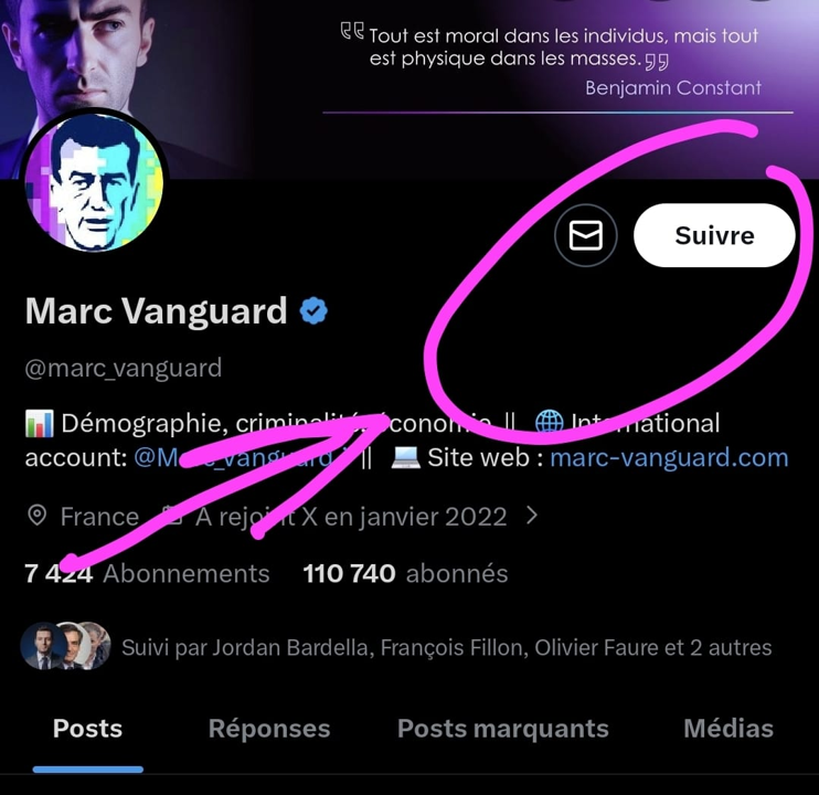 Si mon travail vous intéresse, il vous reste 2 choses à faire : 1⃣ Abonnez-vous à mon compte @marc_vanguard ⬇️