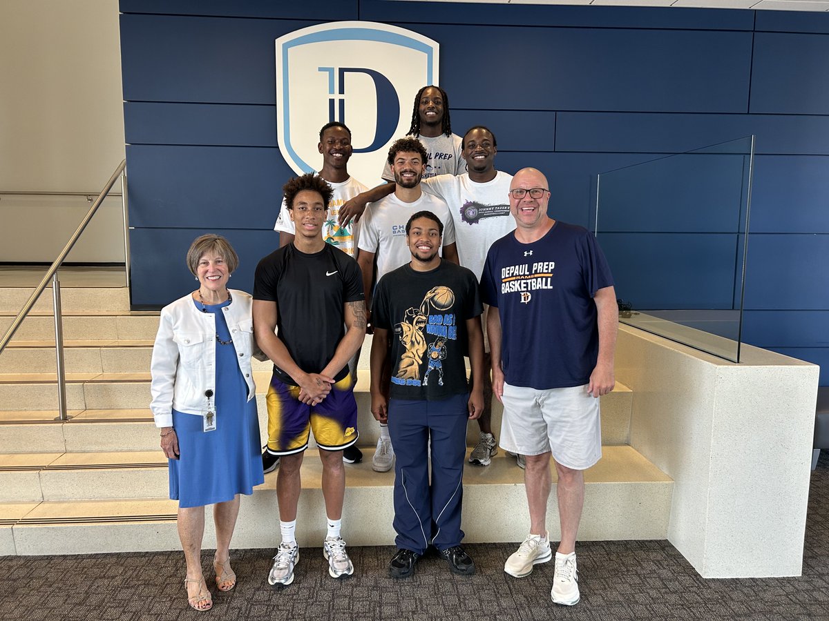 DePaulPrepMBB's tweet photo. A great day to catch up with former players who are giving back as counselors in our grade school camps. Ms. Dempsey ran the toughness station today at camp!  Rams. @depaulprepad https://t.co/mQHQuY7xHF