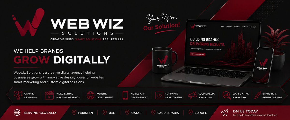 webwizsol_'s tweet photo. Big ideas deserve powerful digital solutions.

Websites | Mobile Apps | Branding | UI/UX | Graphic Design | Video Editing | SEO | Digital Marketing
Let's build something extraordinary together.

#WebwizSolutions #DigitalAgency #Tech #WebDesign #BusinessGrowth #Innovation https://t.co/NwSdB33VhI