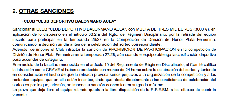 rubenvll23's tweet photo. Pero contarlo todo bien, no omitáis información.
Haberos inscrito y renunciado a pocas horas del sorteo ha acarreado una sanción muy grave con 3.000€ de multa y prohibición de disputar DH Plata Femenina aún consiguiendo el derecho deportivo para la 27/28 https://t.co/2x9jiD3qIc