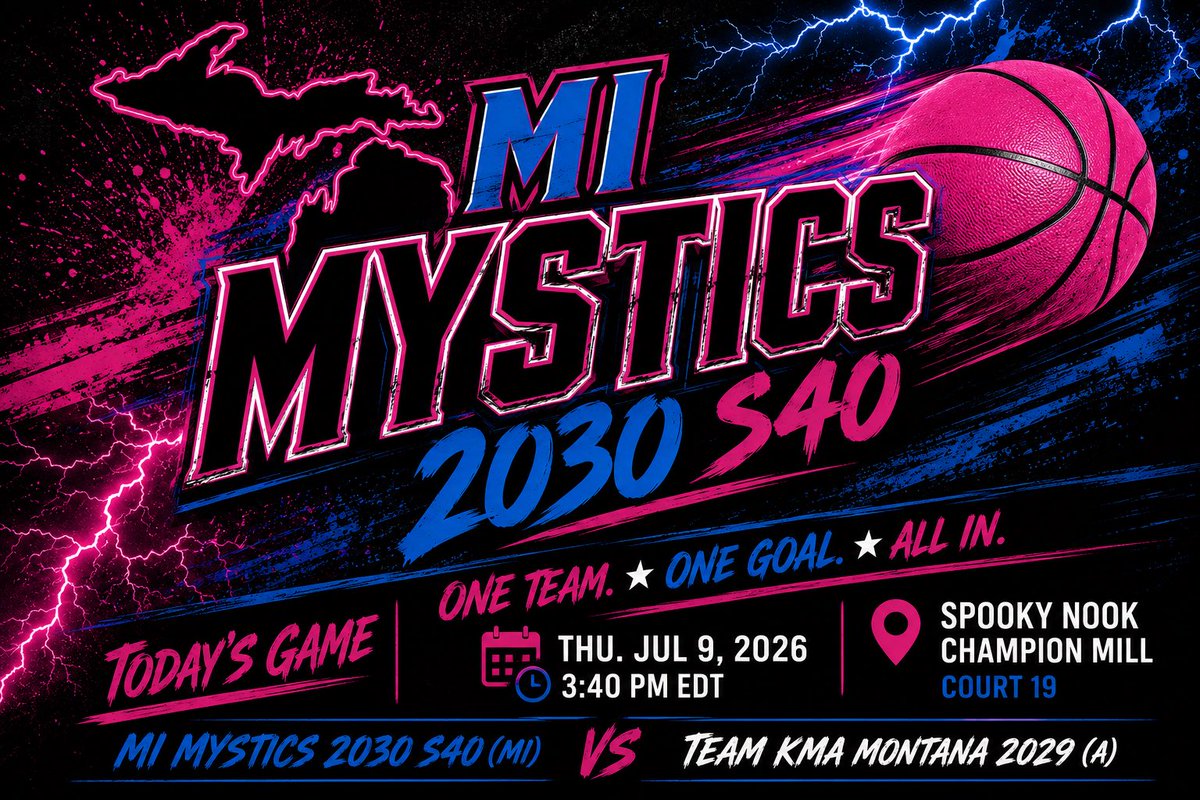Mimystics2030's tweet photo. Game Day - Come check us out! 

@LilyDeShone2030 @addy7moore @j_kowalski5 @LondynC2011 @AubriLeppek2030 @NatConrad2030 
@MImystics @SelectEventsBB @PGHMichigan https://t.co/zjiQqpD1dM