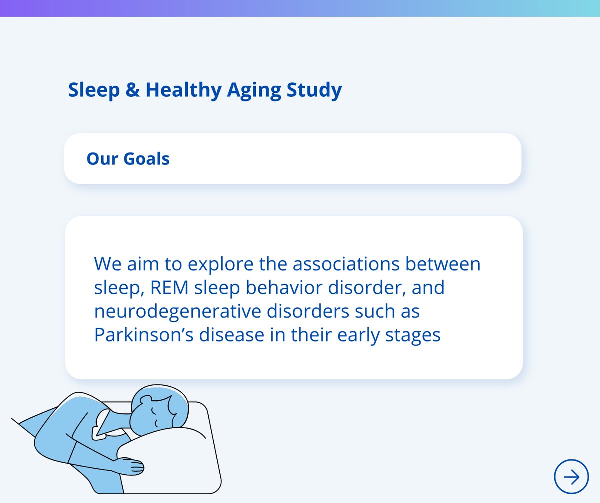 SHAS_study's tweet photo. 🧠💤 Sleep &amp; Healthy Aging Study
We aim to explore the associations between sleep, REM Sleep Behavior Disorder (RBD) and neurodegenerative disorders such as Parkinson’s disease.
#RBD #remsleep #remsleepbehaviordisorder #parkinsons #lewybodydementia #AASM #APDA #LBDA https://t.co/p2ecZqBwiB