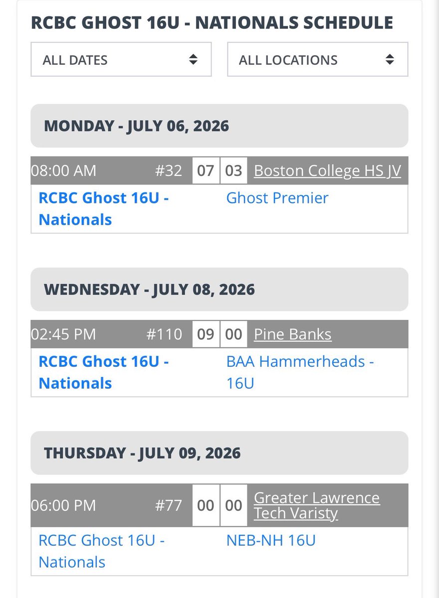 nickyb009's tweet photo. Updated location on the schedule for today’s @PSBaseballinc  @PSBaseballScout  Boston Classic Tournament. Here are some clips from yesterday’s game. RCBC Ghost 16U Nationals currently 2-0. #2028 #BostonClassic #uncommitted https://t.co/gQKL6kdi5r