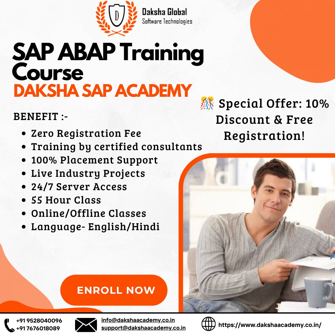Daksha_Global's tweet photo. π Kickstart Your SAP Technical Career with SAP ABAP Training at Daksha SAP Academy!
π© Enroll today and take the first step toward a successful SAP career!
#SAPABAP #SAPTraining #SAPCareer #ERP #Coding #SoftwareDevelopment #TechTraining #OnlineLearning #DakshaSAPAcademy https://t.co/q3MoLUp7Z0