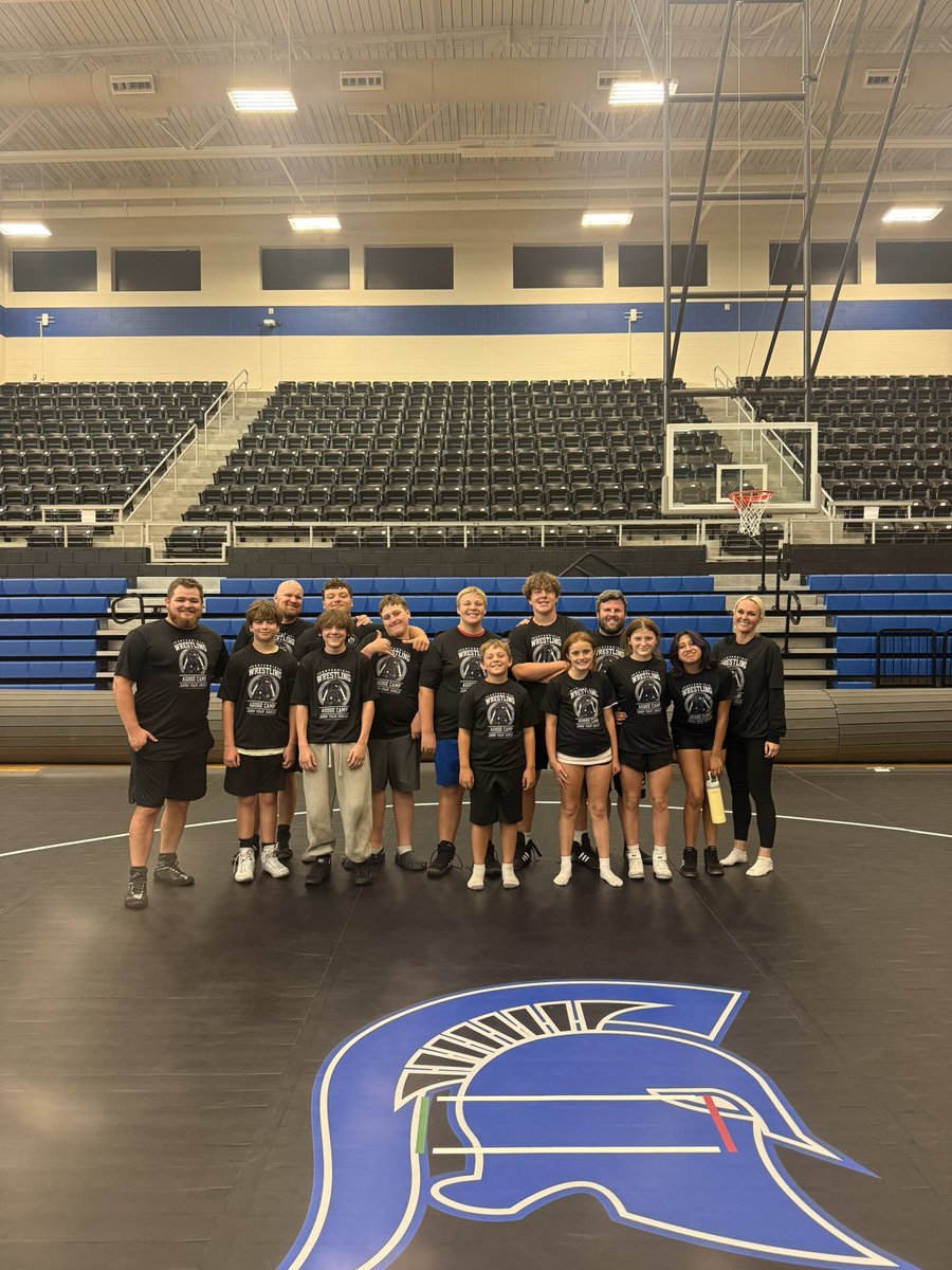 Cen10Wrestles's tweet photo. Ended our Spartan Wrestling Camp for our K-9th yesterday! Great camp with great kids who showed Spartan toughness, were sponges with instruction, and worked hard for grinding 3 days! We had 14 future Spartans get BETTER the last 3 days.
#SpartanTough #AgogeTrained #STS https://t.co/0itsRDoeK6