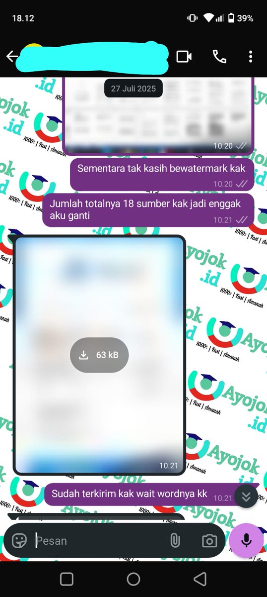 ayojok_id's tweet photo. Testi ke 1288🔥🔥
Bentar lagi sidang tp format berantakan? 😭
🫥 JOKI RAPIHIN SKRIPSI / LAYOUT TESIS / DISERTASI / MAKALAH / KTI / PDF / WORD SESUAI FORMAT ( JOKI FORMATING SKRIPSI )    
🫥 Joki Daftar Isi, Daftar Tabel, daftar Gambar  
🫥 Joki Rapihin Jurnal
#jokitugas
#zonauang https://t.co/ZgswhfxoNG