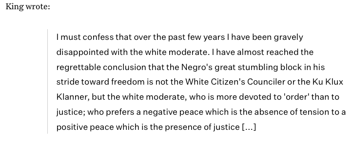 TheTrevolution's tweet photo. @MAiahamffl @notcapnamerica White Moderates and liberals on the other hand... https://t.co/OwBmqD9K5d