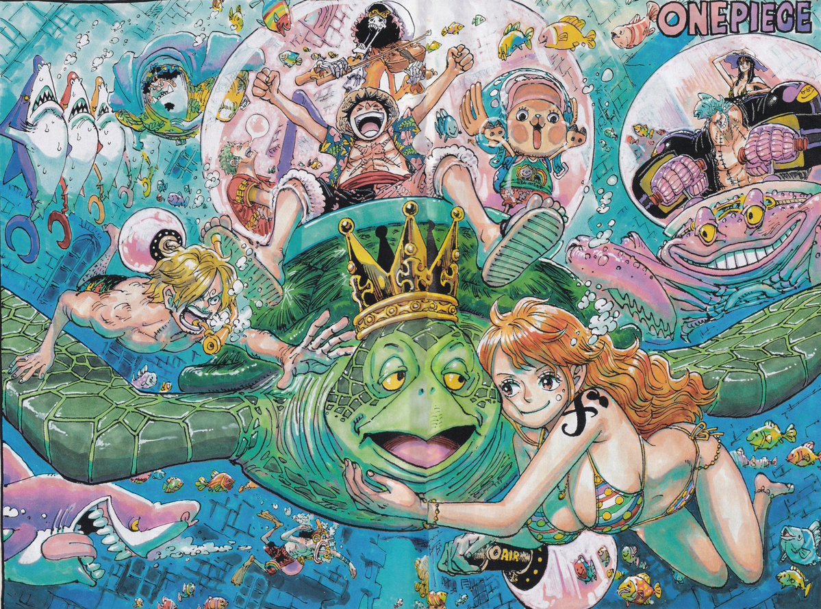 namiluvvu's tweet photo. I love how oda always puts Nami front and center on the covers you can just tell how much he loves her 😭 https://t.co/I9JTLdbCJD