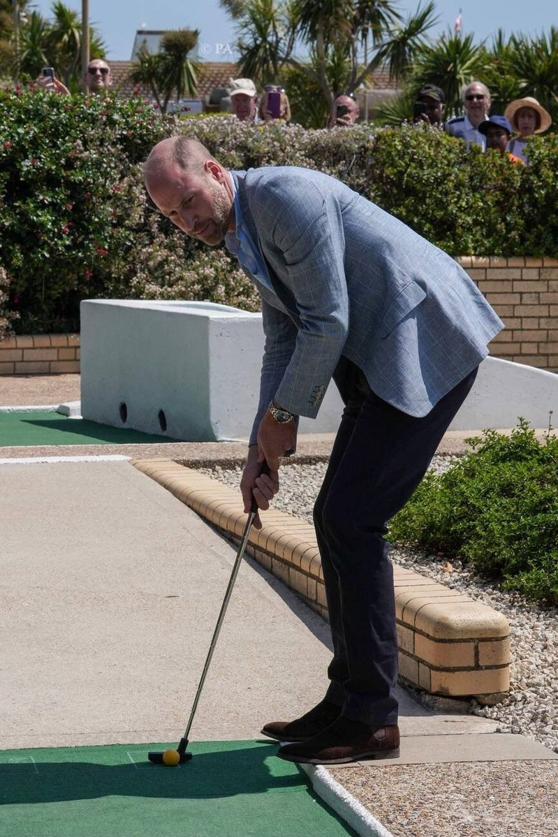 implmaterial's tweet photo. ⛳️ For the second engagement of the day, Prince William visited Hastings Adventure Miniature Golf, home to the 2026 World Crazy Golf Championships.

Widely regarded as the flagship event in the miniature golf calendar, the Championships attract competitors from around the world, all vying for the sport’s largest prize fund.

Following this year’s tournament, which took place in June, the Prince met with local champions involved in the sport to hear about their experiences & what the venue means to the community. HRH also took part in a short round on the course with young people supported by Hastings youth charity, XTrax.

Located in Hastings town centre, Xtrax is the central focal point for marginalised young people aged up to 24, offering support where it’s needed. They are committed to providing a service for young people from disadvantaged backgrounds, offering a relaxed & safe environment to get advice and support on issues they may be facing.