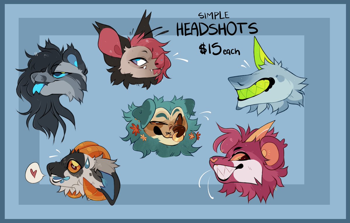 LOWCADII's tweet photo. Simple headshots OPEN 
(15 each) https://t.co/cQ9TXgmy0C