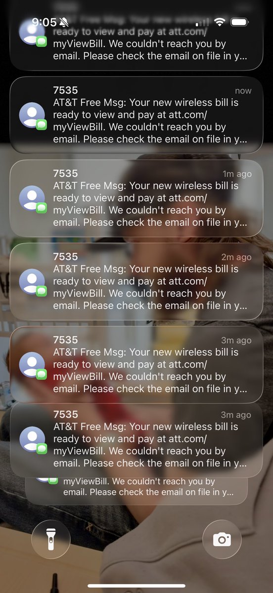 kaitmel245's tweet photo. @ATT you think my wireless bill is ready to be viewed and paid? When we have autopay set up? And they’re STILL coming in. This is beyond obnoxious. https://t.co/o5dmsnMTlt