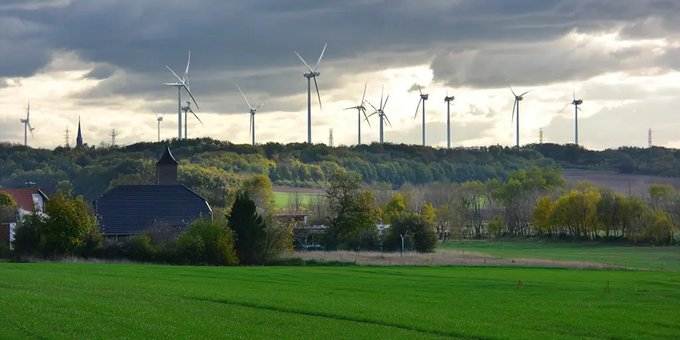 OwenGregorian's tweet photo. Doing The Opposite: Studies Show Gigantic Wind Farms Significantly Warm The Night | P Gosselin, Watts Up With That?

Germany’s online Report24 has an article titled: “Studies Show Gigantic Wind Farms Significantly Warm the Night”.

Proponents of the energy transition often ignore or conceal the negative local climate impacts of wind turbines. Report24 references a 2012 study published in Nature Climate Change by Liming Zhou and his research team, which investigated the impact of large wind farms on land surface temperatures in Texas.

Researchers analyzed satellite data from 2003 to 2011 covering an area in Texas that hosts four of the world’s largest wind farms. In the areas with wind farms, nighttime surface temperatures in summer increased by up to 0.65 °C more than in comparable areas without turbines. The calculated warming trend was up to 0.72 °C per decade.

Why do turbines cause warming? At night, the ground cools down, making the air near the surface colder than the layers above. The turbine rotors disrupt this natural stratification, mixing the layers and forcing warmer air down to the surface, which warms and dries out the ground. Germany is plastered with circa 30,000 turbines spread across the country. In addition to the growing urban heat island (UHI) effect, Germany’s local climate is being disrupted by its widespeard use on wind turbines.

Politicians and mainstream media of deliberately ignoring these facts since 2012. It argues that the local warming caused by wind farms is falsely blamed on CO₂-driven climate change in order to maintain the narrative of “saving the climate.”

Also, deforestation is underway in Germany in order to clear the way for largescale windparks, severely damaging a natural ecosystem that acts to cool the local climate,

https://t.co/moiZI8Xuzm