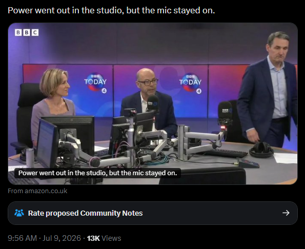 eva_fan_uk's tweet photo. "Power went out in the studio, but the mic stayed on"

Have you seen these? This format of Crypto ads fraudulently posing as a @BBCNews articles is nothing new, but I've seen a massive uptick in them today. The vetting for who can create ads has to change. #xHasABotProblem https://t.co/ninqEje3kS