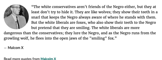 TheTrevolution's tweet photo. @MAiahamffl @notcapnamerica White Moderates and liberals on the other hand... https://t.co/OwBmqD9K5d