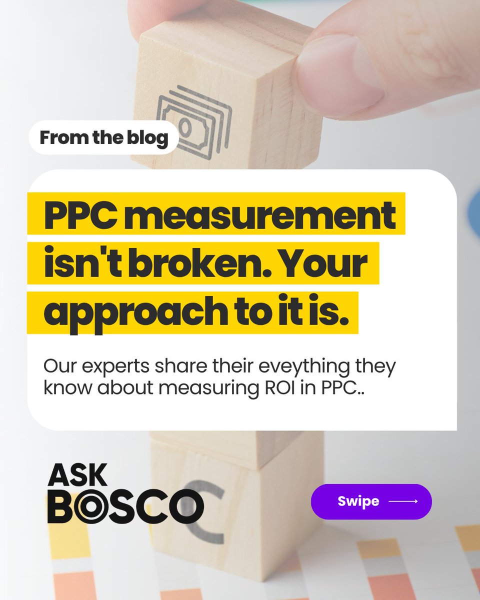 ASKBOSCOai's tweet photo. Your PPC reporting has a blind spot, and it's getting bigger. Between consent declines, Safari's tracking limits, and platforms modelling more of your data than they're measuring, last-click attribution is quietly hiding 20-40% of your converting traffic. If you're still making budget decisions off that number, you're flying blind on exactly the campaigns driving the most value.

The fix is a layered measurement framework you can build starting today. Our latest guide walks you through exactly how: auditing what data you're actually losing, switching to data-driven attribution, and closing the gaps cookies left behind.

https://t.co/vGrLFhIY9T