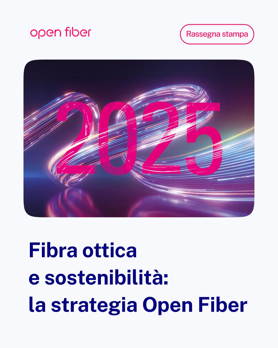 OpenFiberIT's tweet photo. 🌱 Innovazione, sostenibilità e inclusione viaggiano sulla stessa rete, quella in #fibraottica di #OpenFiber.
Nel Report di Sostenibilità 2025 raccontiamo come la rete #FTTH possa essere una leva di sviluppo per un Paese più connesso, resiliente e competitivo.
Leggi la news ➡️ https://t.co/vgqbruOSQk
